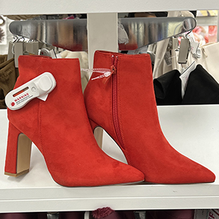 Holiday red women's booties
