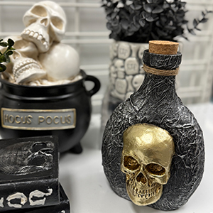 Halloween potion skulls decor